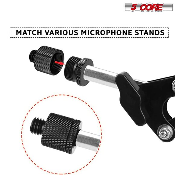 5 Core Mic Stand Adapter 12Pcs 5/8 Female to 3/8 Male Screw Thread Connector - Picture 6 of 7
